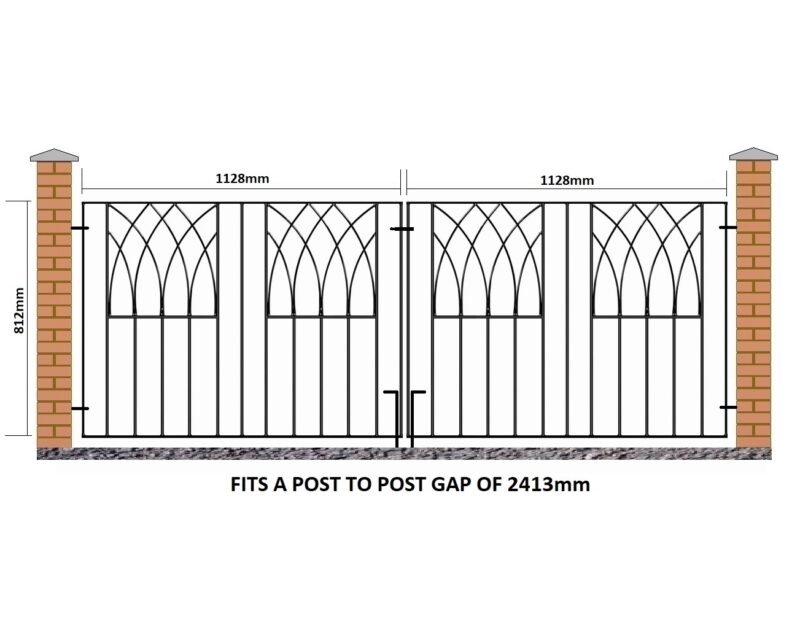 Abbey Double Gate - 812mm (32") High - Image 2