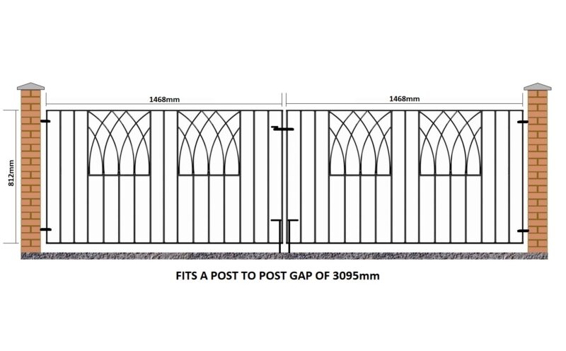 Abbey Double Gate - 812mm (32") High - Image 4