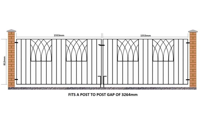 Abbey Double Gate - 812mm (32") High - Image 5