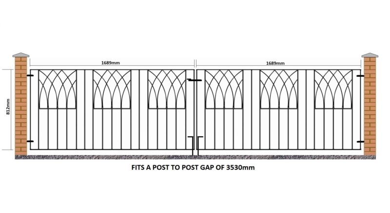 Abbey Double Gate - 812mm (32") High - Image 6