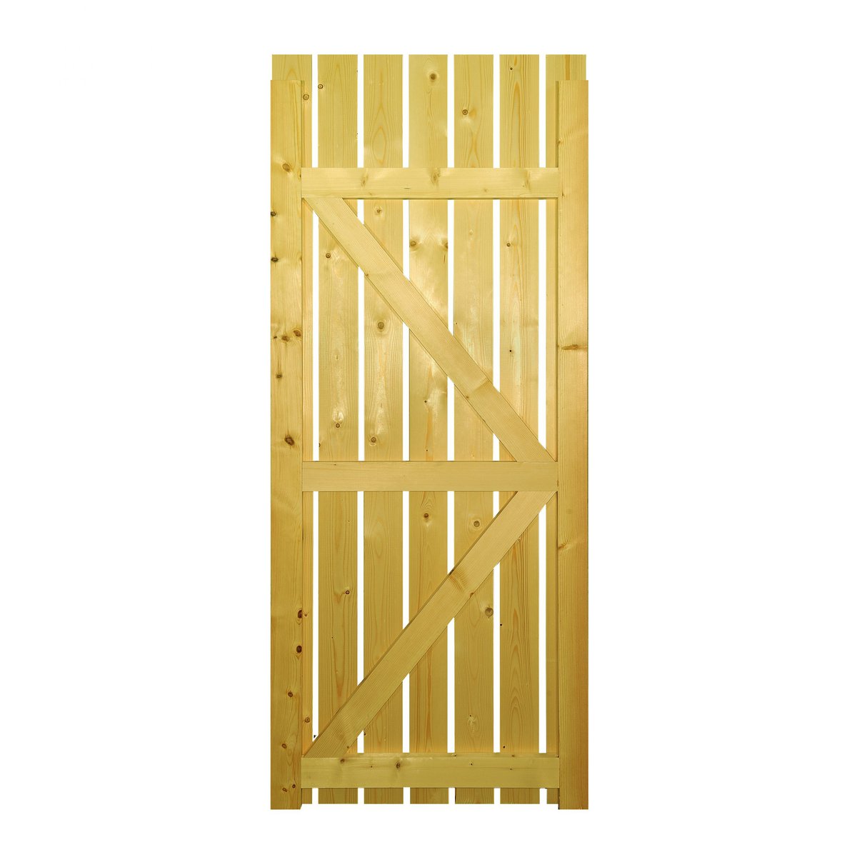 Carlton Single Timber Gate – Square Top - Open Board - Image 2