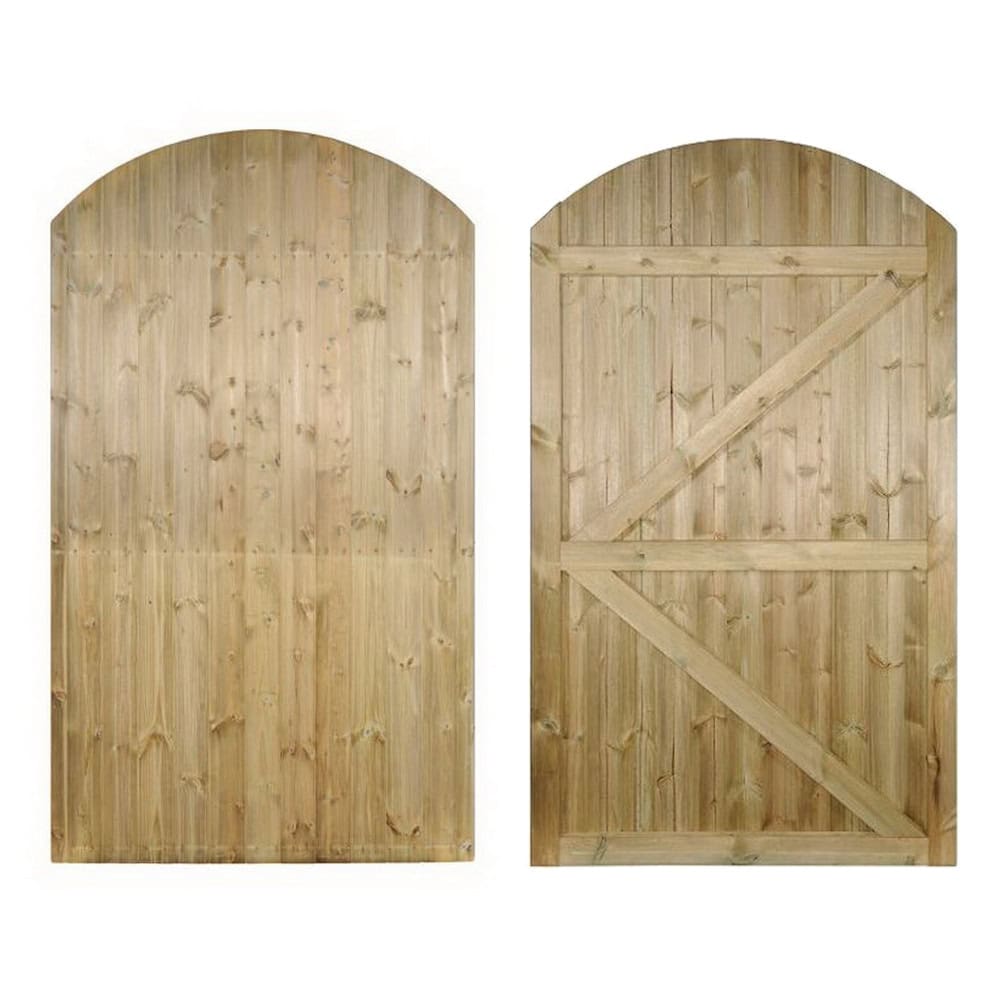 Carlton Single Timber Gate – Bow Top - Image 2