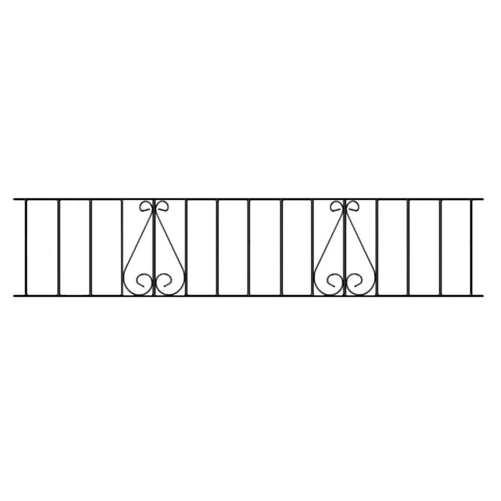 Classic Garden Railing Panel - 355mm (14") High
