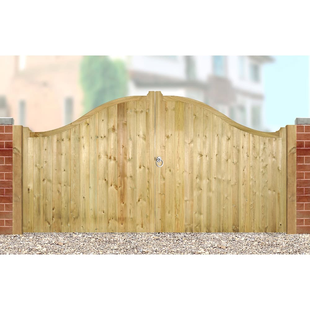 Drayton Timber Driveway Gate - Shaped - 1250mm High