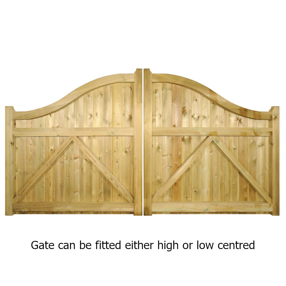 Drayton Timber Driveway Gate - Shaped - 1250mm High - Image 3