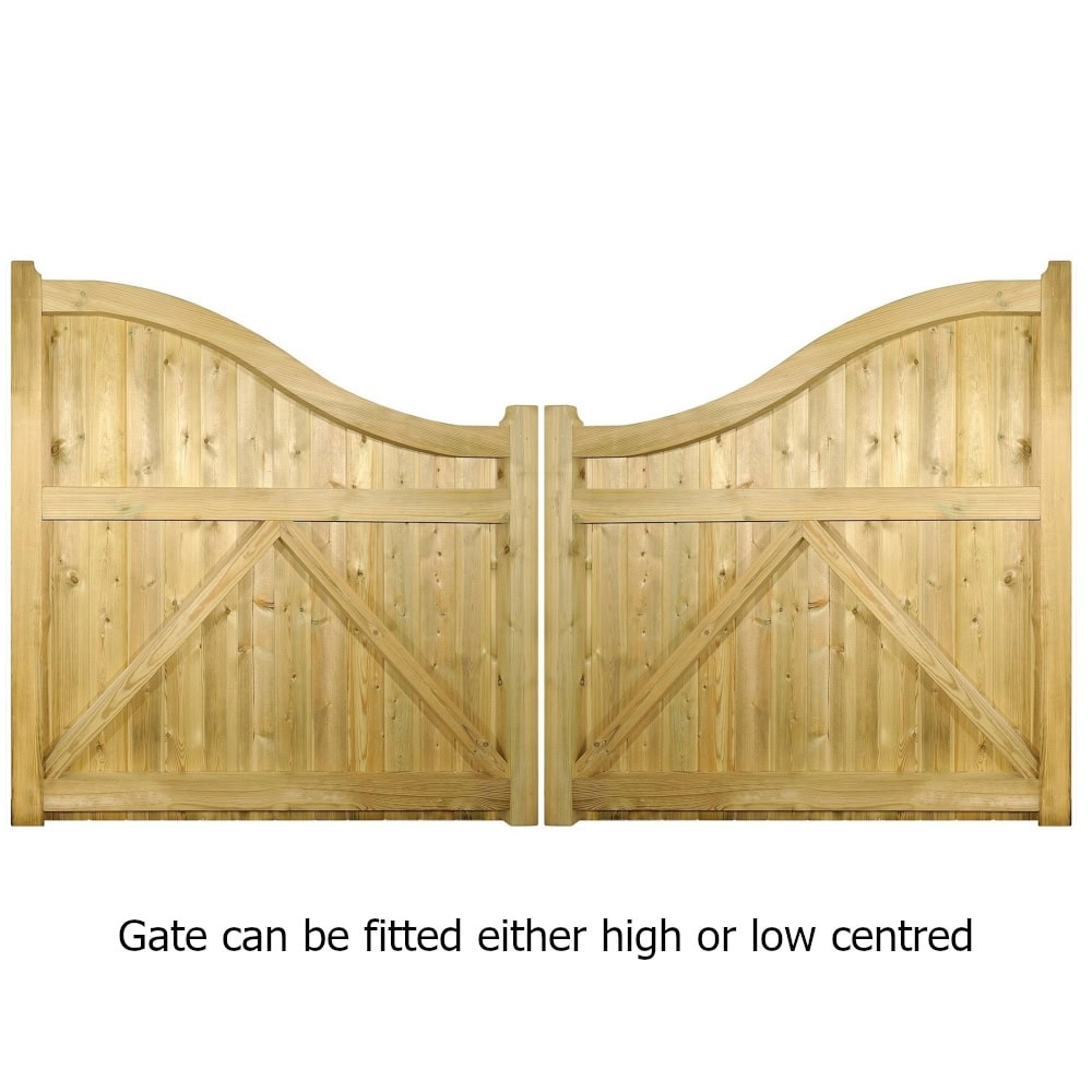 Drayton Timber Driveway Gate - Shaped - 1250mm High - Image 2