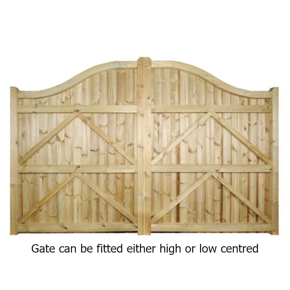 Drayton Timber Driveway Gate – Shaped – 1800mm High - Image 2