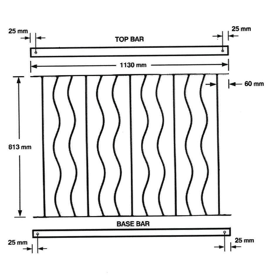 Decking Fencing Panel x1 – Ripple - Image 2