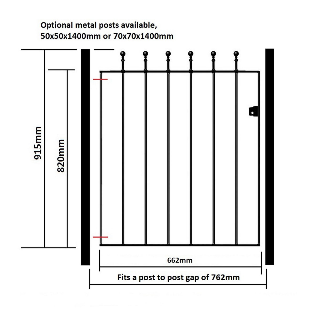 Manor Garden Gate Low - Flat Top - Image 3