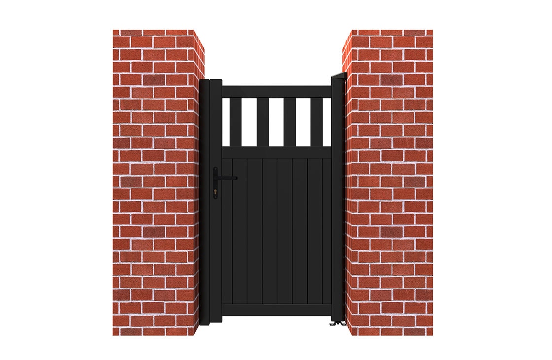 Partial Privacy Pedestrian Gate - Solid vertical infill - Image 3