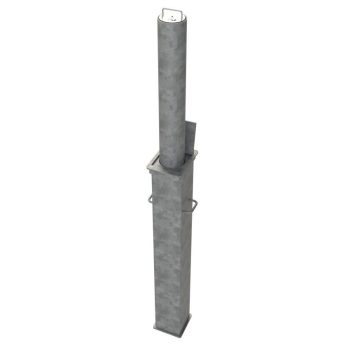 Galvanised Large Round Lower Height Lift Assist Telescopic Security Post