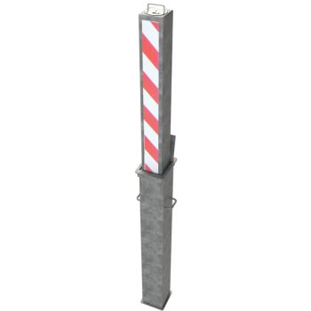 Galvanised Large Square Telescopic Security Post