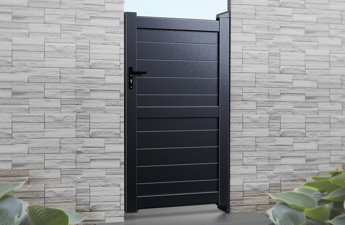 Pedestrian Gate – Solid horizontal infill - Image 3