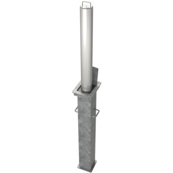 Stainless Steel Round 670mm Telescopic Security Post