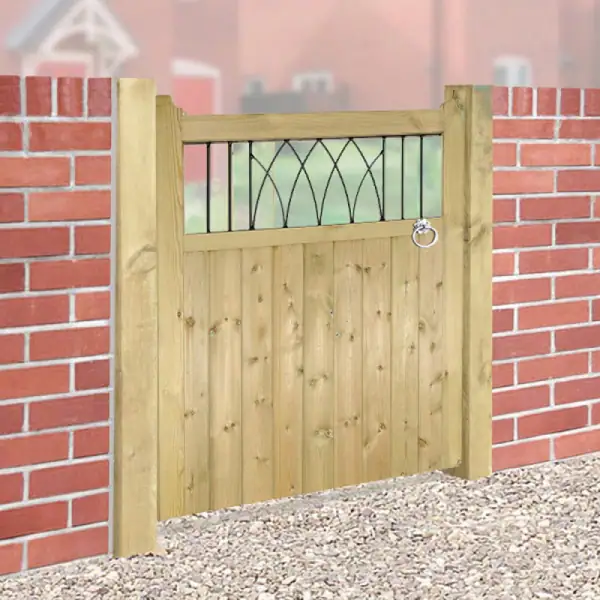 Smaller timber and metal gate