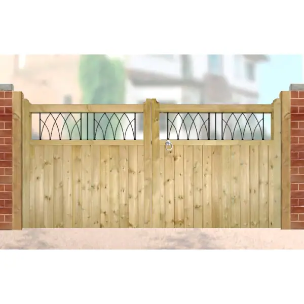 Timber and metal gate