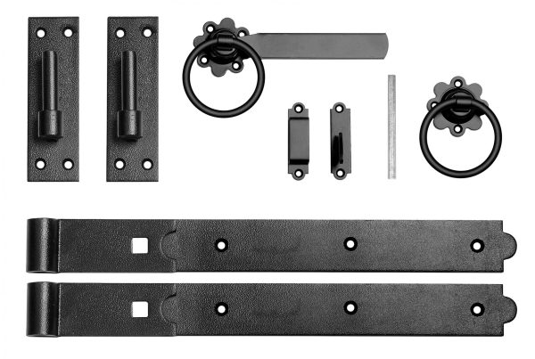 Timber Gate Fittings - Hook & Band + Latch - 18"