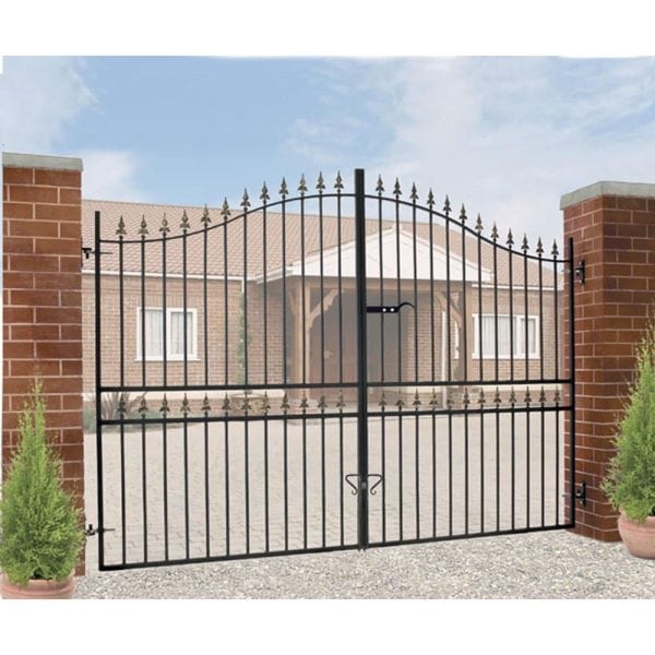 Corfe Double Driveway Gate – Tall Bow Top – 2083mm (82″) High