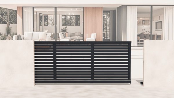Aluminium Cantilever Sliding Gate – Automatic – Full Open Slat