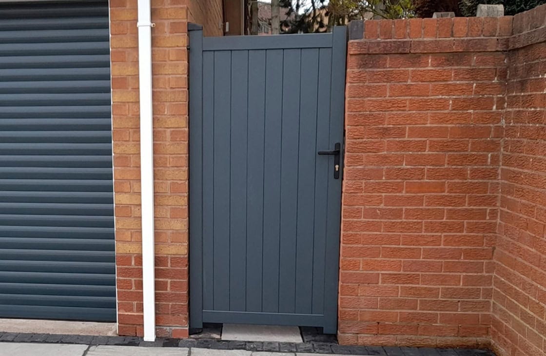 Pedestrian Gate - Solid vertical infill