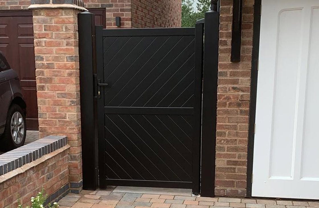Pedestrian Gate – Solid diagonal infill