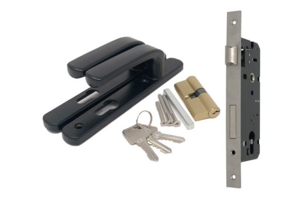 Gate Handle Set with Keys and Lock - Pedestrian Gate